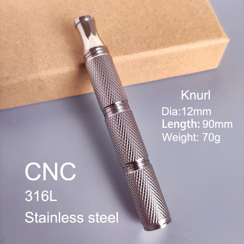Dscosmetic Knurl Mango de afeitadora de seguridad de acero inoxidable 316L