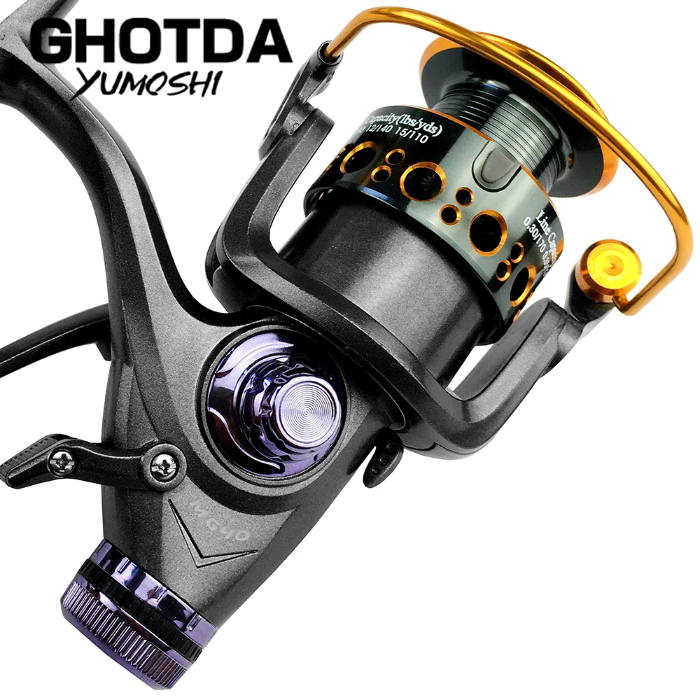 Carrete de pesca giratorio para carpa, sistema de freno delantero y trasero, carrete de Metal, accesorios para herramientas