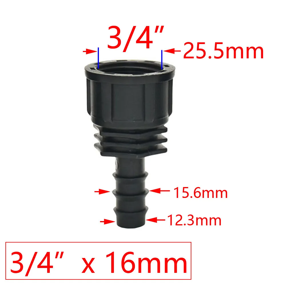 4 Uds 1/2 "3/4" 1 "conector de rosca macho hembra a púas 8mm 16mm 20mm 25mm 32mm adaptador de manguera de PE sistema de riego de jardín
