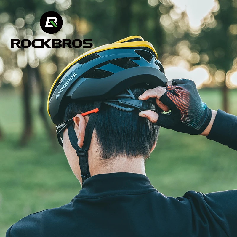 ROCKBROS-casco ultraligero para bicicleta, casco de seguridad ultraligero para carreras y carretera, gorros para patinete de montaña, casco para motocicleta
