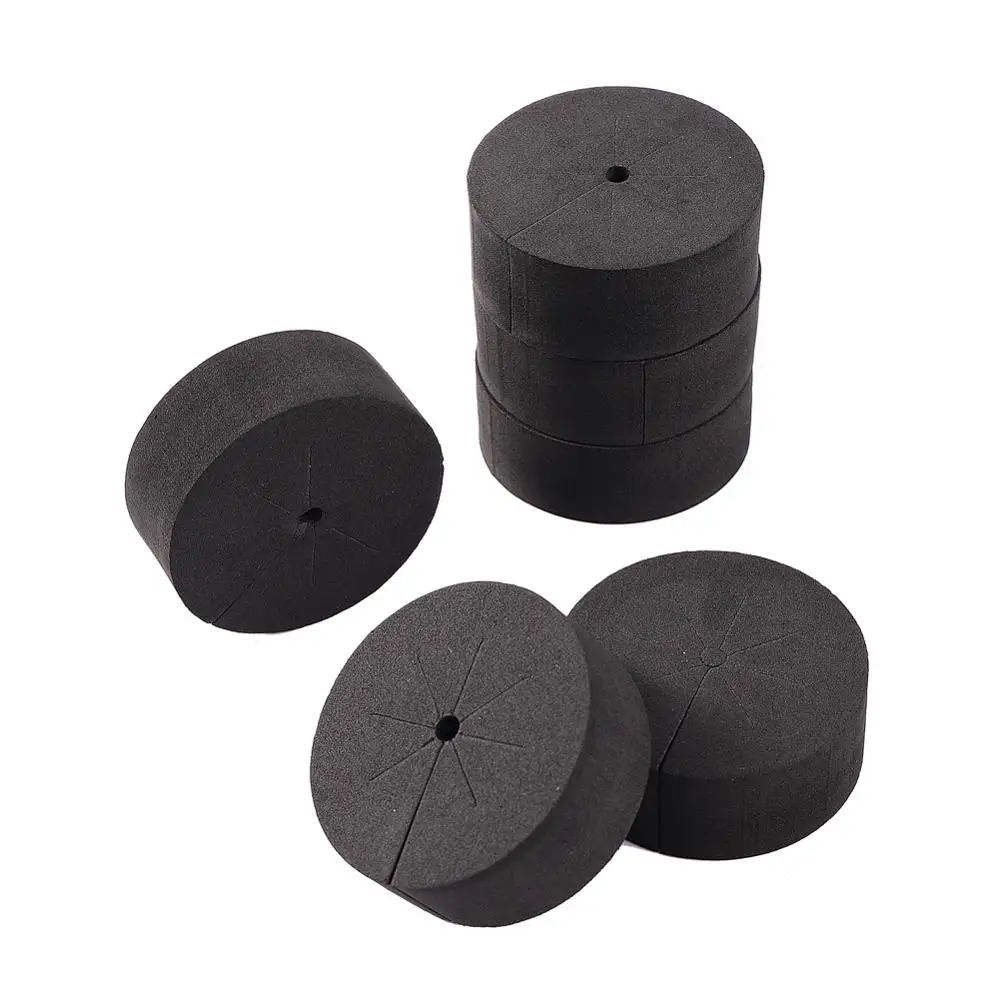 Collares de neopreno negro de 30 piezas, 48mm x 19mm, sistema hidropónico, esponja de cultivo, germinación de plantas de jardín, clones de siembra