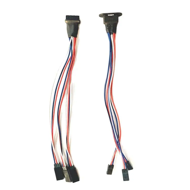 Arnés de cableado de extensión de servomotor MPX de 8 pines con brida, macho y hembra, de 2/3/4 vías, 20 AWG, para avión RC