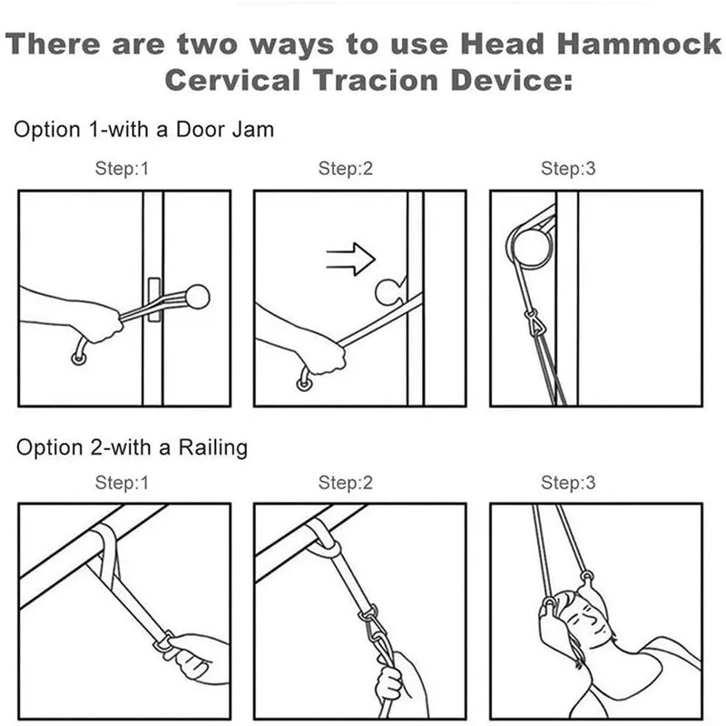 Hamaca con Soporte para Masajeador de Tracción Cervical, Hamaca Cervical para Reducir el Dolor de Cuello, Alivio y Relajación con Antifaz Gratis