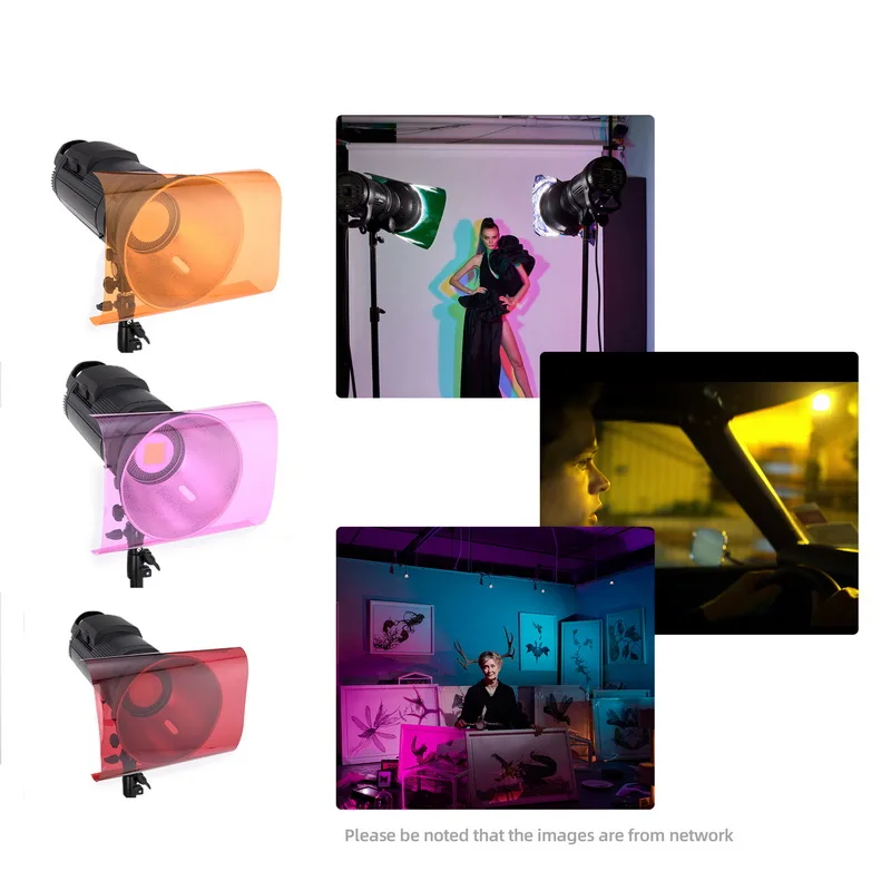 Filtros de Gel de iluminación Selens, 25x25cm, 20 piezas, Kit de película de hoja de luz de corrección de Color transparente para estudio fotográfico con bolsa