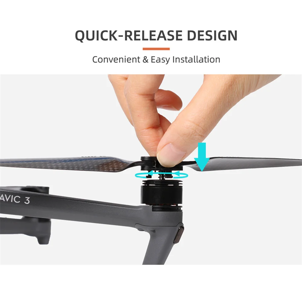 Para DJI Mavic 3 hélice de fibra de carbono de poco ruido 9453F accesorios plegables hélice de liberación rápida para accesorios Mavic 3