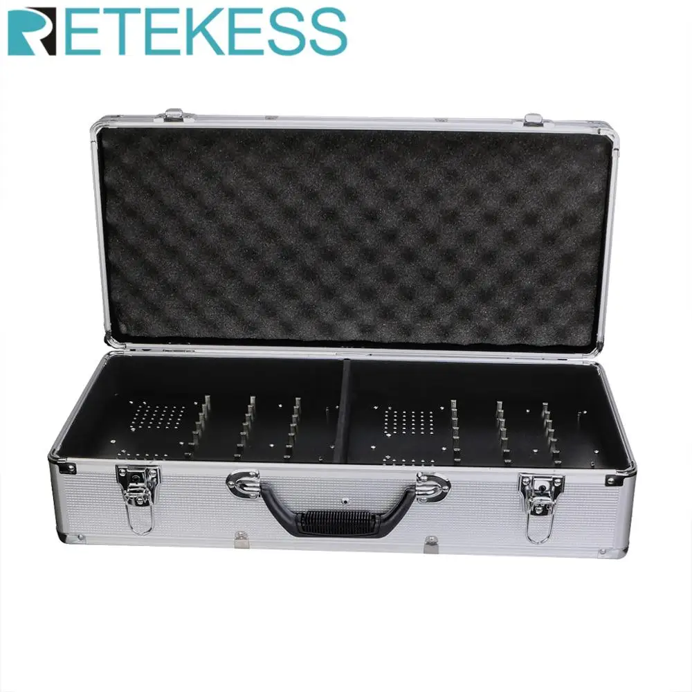 RETEKESS TT006 Estuche de Carga Portátil con 64 Ranuras para Retekess T130 T131 T130S TT106 Sistema de Guía Turística Inalámbrico