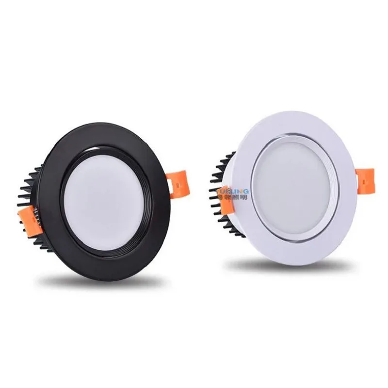 Luces LED empotradas regulables, 4 tipos, 5W, 7W, 9W, 12W, 15W, 18W, COB, lámpara de techo, focos redondos de AC110-220V