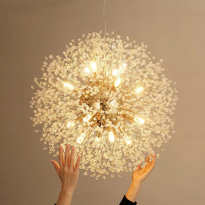 Lámparas Colgantes LED Modernas con Diseño de Diente de León, Iluminación para Sala de Estar, Comedor, Dormitorio, Lámparas Colgantes con Diseño de Bola de Fuego Estrellada