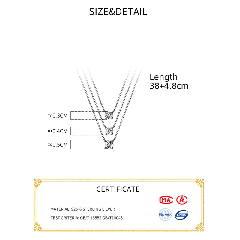La Monada-collar de plata de 38 + 4,8 cm para mujer, joyería de plata fina 925, colgantes minimalistas para el cuello, cadenas de plata 925 para mujer