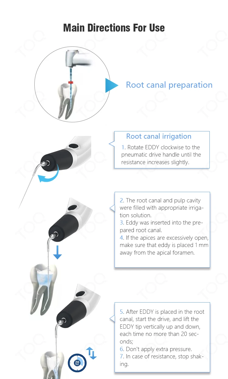 Kit de limas quirúrgicas endodónticas TOQ para la extracción de limas rotas, con 4 puntas, producto dental para la extracción de limas rotas, tratamiento de conductos radiculares dentales, cirugía endodóntica.