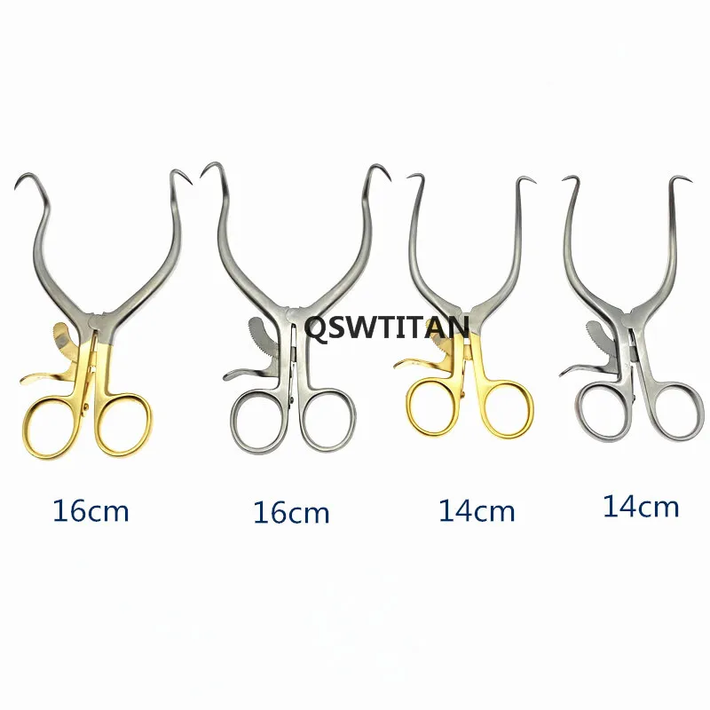 Retractor Weitlaner Retractor autoretenido de acero inoxidable 14c/16cm 3*4 garras 2 garras instrumentos Retractores quirúrgicos
