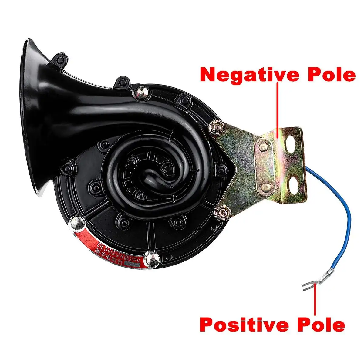 Bocina eléctrica de Caracol de aire para coche, bocina de toro de 300DB, 12V, 24V, sonido intenso, estilo de coche fuerte para vehículo, motocicleta, camión, barco