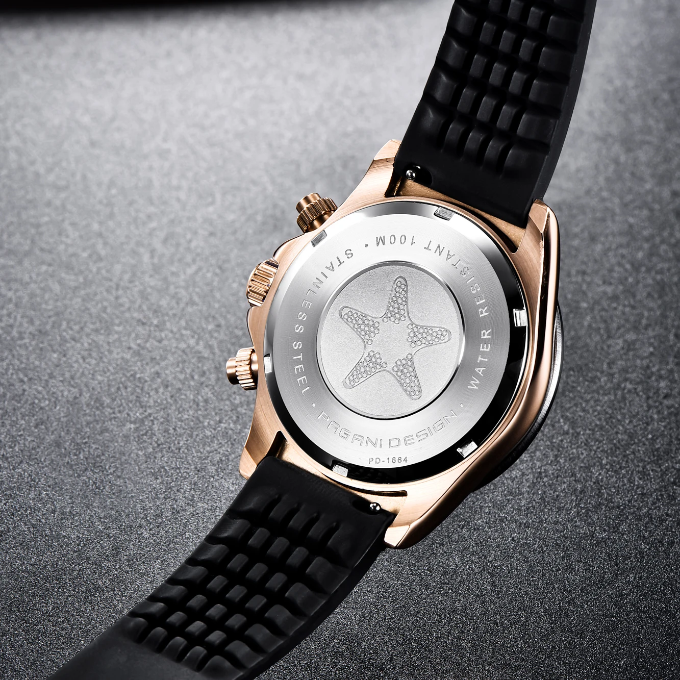 PAGANI DESIGN 2026 NUEVO 1664 Reloj de Hombre con Esfera de Meteorito, Reloj de Cuarzo de Lujo con Zafiro para Hombre, Cronógrafo Deportivo, Reloj Hombre