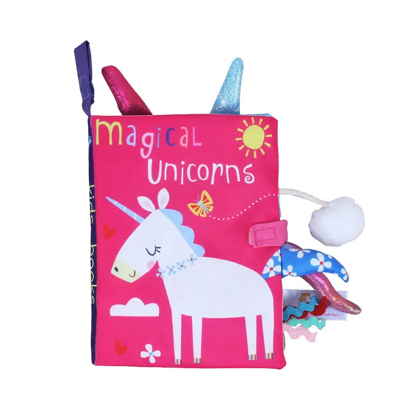 Juguete de Aprendizaje Temprano para bebé de 0 a 36M, libro de tela con cola, rompecabezas de papel con sonido interactivo para padres e hijos, sonajero de libro de tela