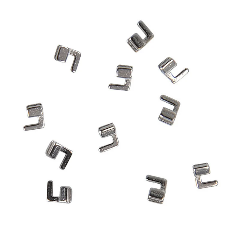 Ganchos crimpables de ortodoncia Dental, tubo cruzado largo/corto/tipo de parada fijo en arcos para tratamiento de ortodoncia, 10 Uds.