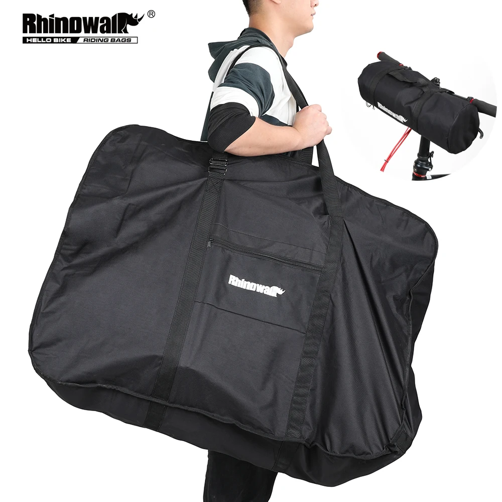 Rhinowalk-Bolsa de transporte para bicicleta plegable de 26 pulgadas, estuche portátil para ciclismo, accesorios de viaje, caja de bicicleta