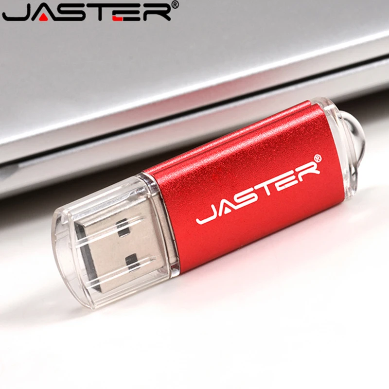 JASTER nuevo creativo con llavero USB 2,0 unidad Flash 128GB 64GB 32GB 16GB 8GB 4GB 128MB Pendrive moda 9 colores U Stick regalo