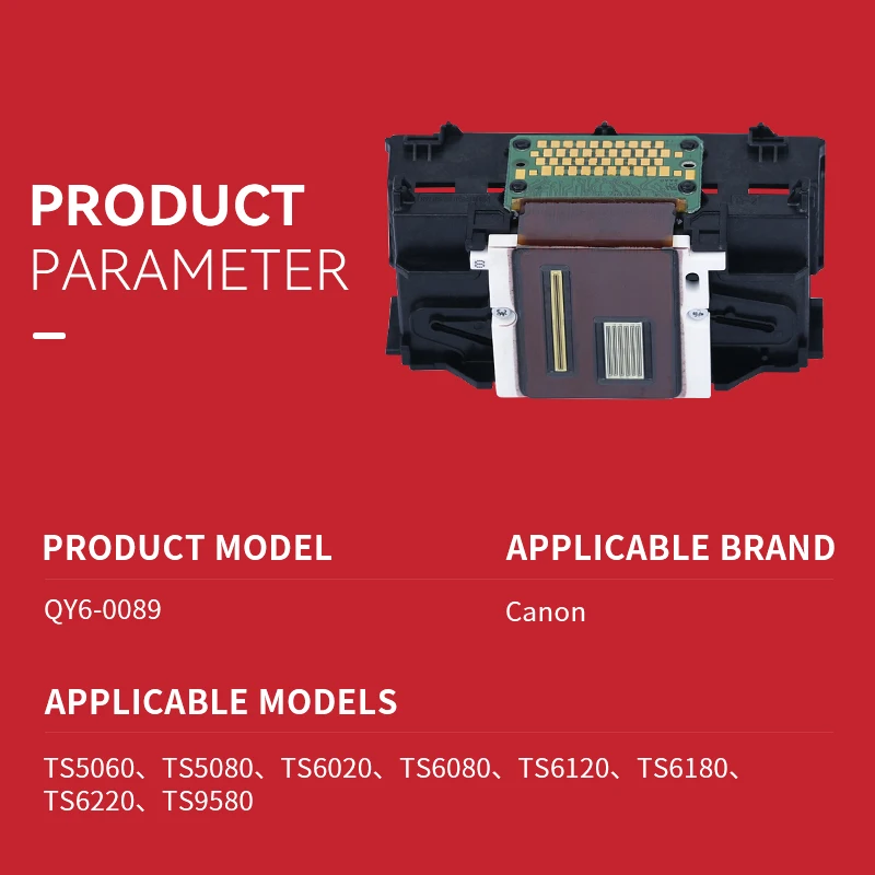 Cabezal de impresión QY6 0089, pieza de impresora para Canon TS5060, TS5080, TS6020, TS6080, TS6120, TS6180, TS6220, TS9580