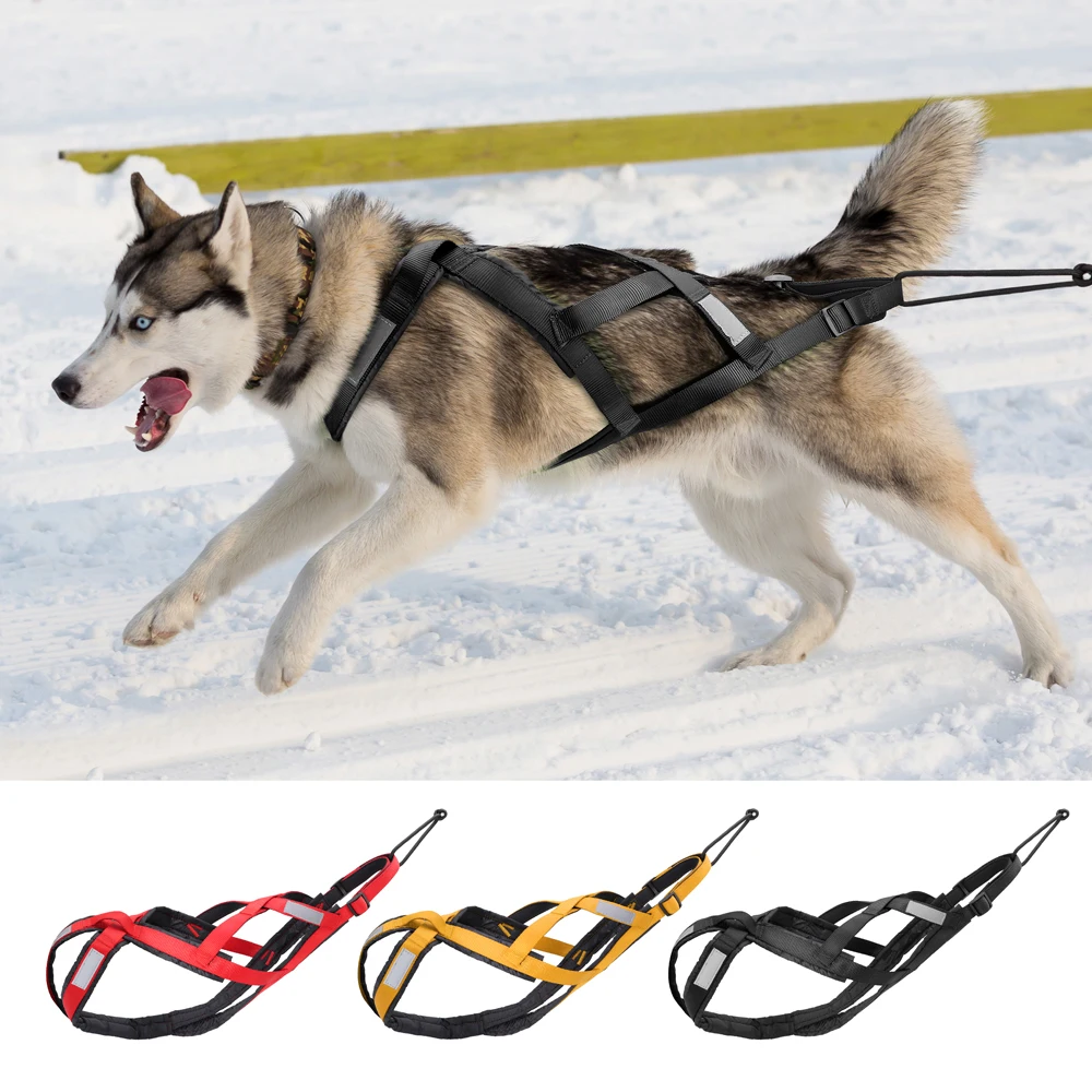Arnés reflectante impermeable para perros grandes, chaleco de entrenamiento para mascotas, tracción de peso