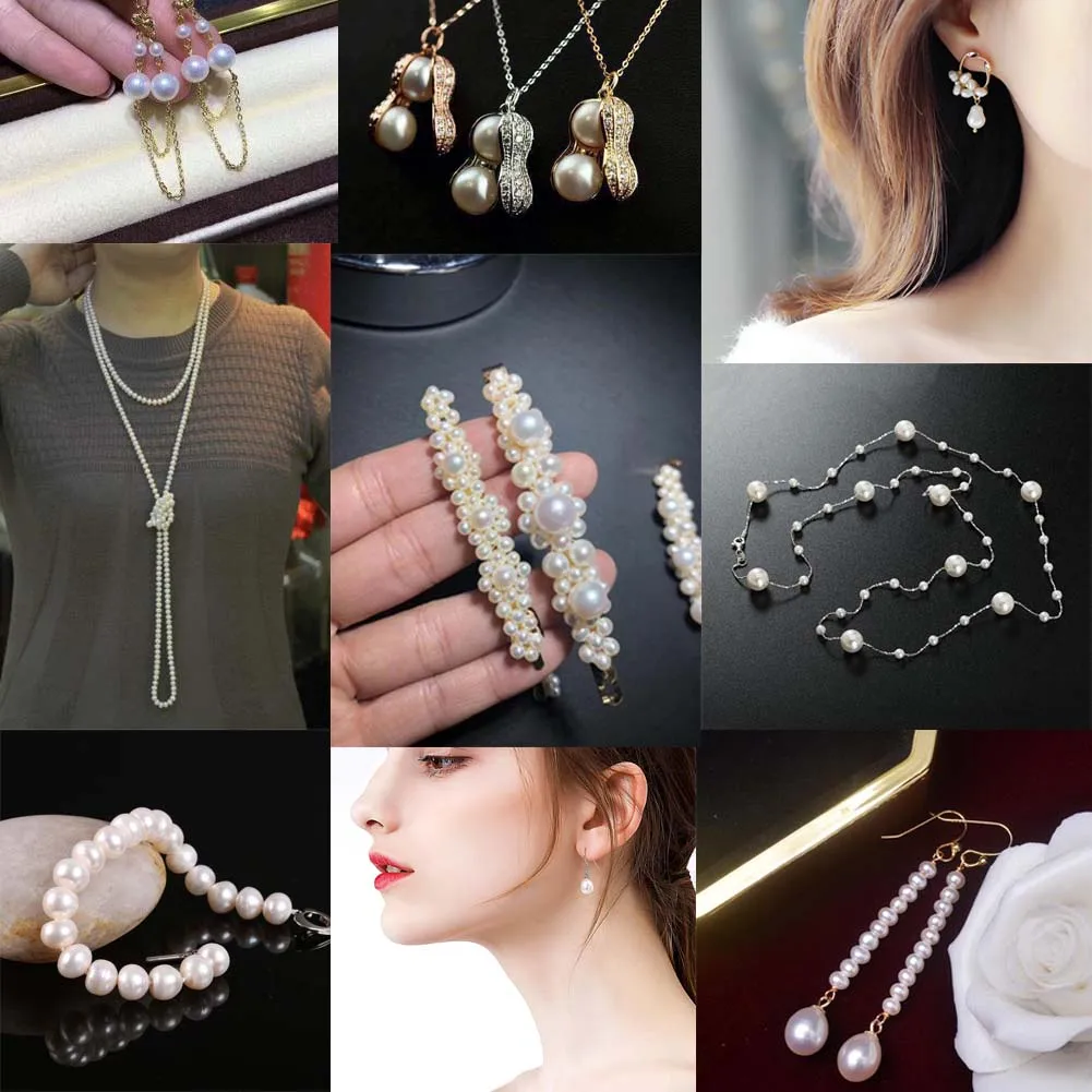 Cuentas de perlas naturales de agua dulce, cuentas sueltas con forma Irregular de alta calidad para fabricación de joyería, collar y pulsera DIY