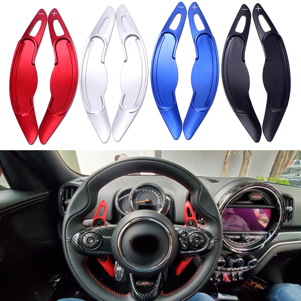 Para MINI Cooper S JCW F54 F55 F56 F57 F60 Countryman Clubman accesorios de cubierta de extensión de paleta de cambio de volante de aluminio