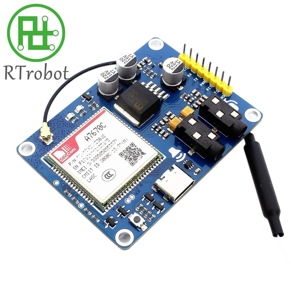 El módulo A7670C A7670E A7670SA 4G LTE Cat 1 es compatible con STM32, Raspberry Pi, etc.