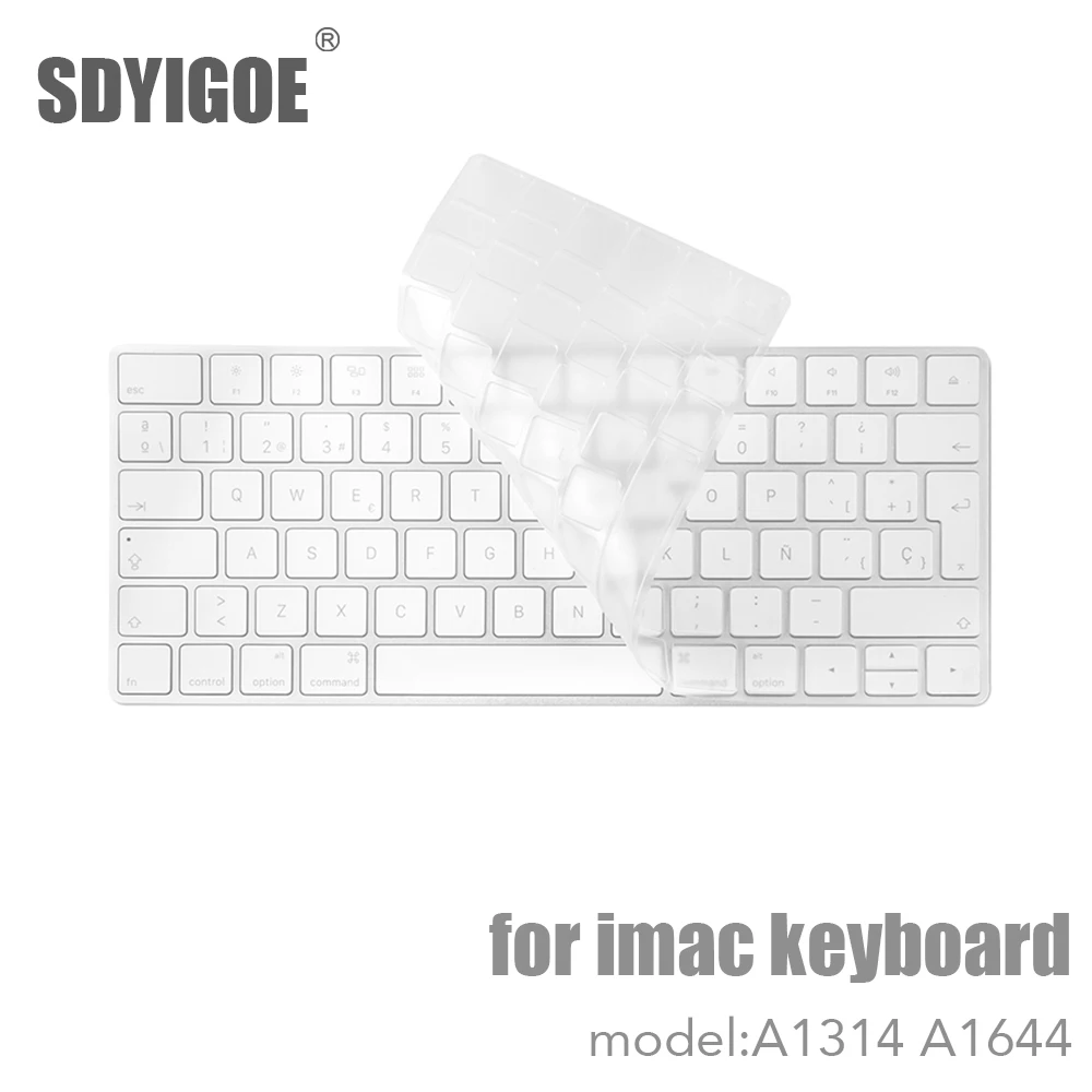 PC de escritorio para Apple Bluetooth inalámbrico keybord MLA22LL/ A1644 A1314 IMAC cubierta protectora de teclado funda de silicona versión EE. UU./UE