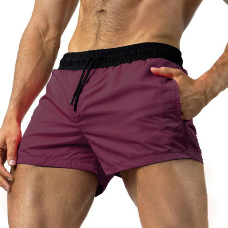 Nuevos pantalones cortos para correr, traje de baño para hombre, bañador para hombre 2021, bañador corto de secado rápido, calzoncillos de baño sexys para hombre, pantalones cortos de playa