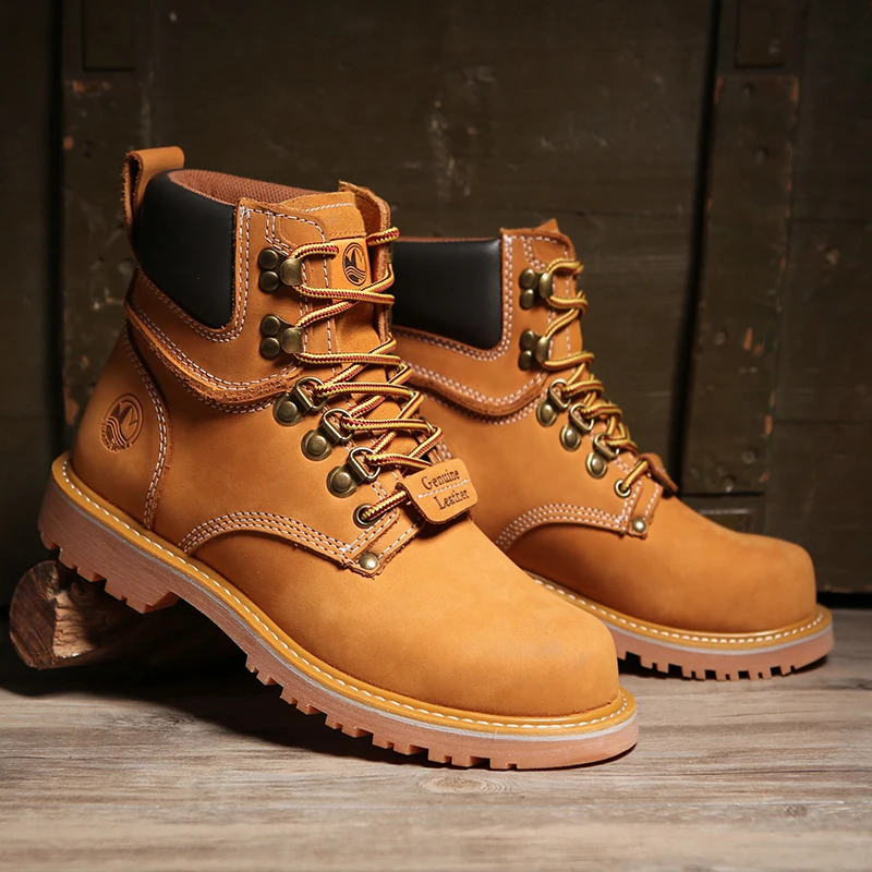 KOWM Zapatos de senderismo de cuero para hombre, impermeables, tácticos, para desierto, botas de caza, botas de nieve, zapatillas con forro de piel, zapatos de trekking para mujer
