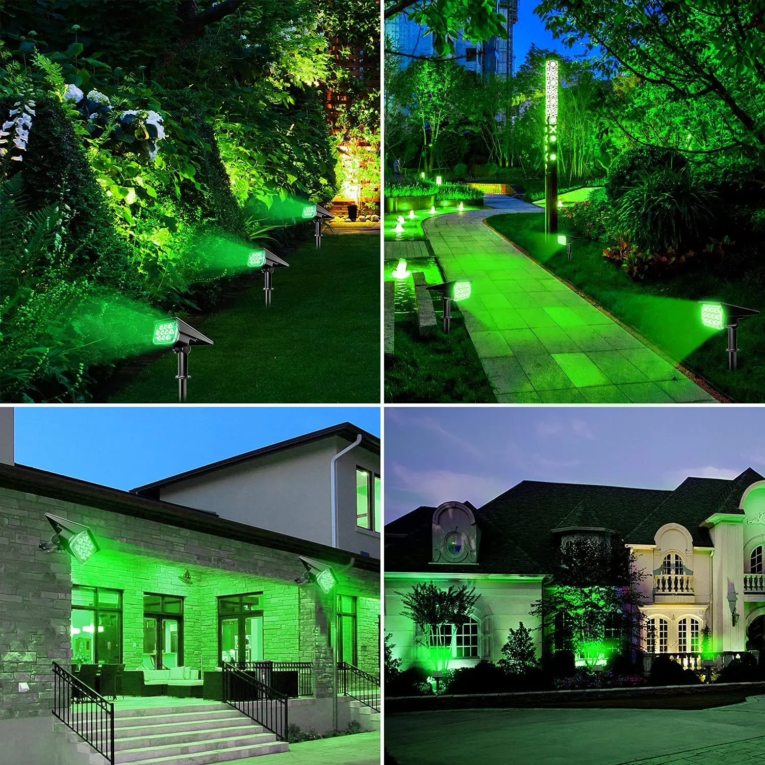 T-SUN foco Solar ajustable luz Solar de jardín IP65 energía Solar luz verde para patio camino árbol decoración luz Solar al aire libre