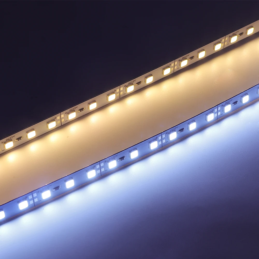 Tira de luz Led dura de 12V CC, 25cm, 50cm, SMD 5054, tira rígida de aluminio, lámpara para debajo del gabinete de cocina