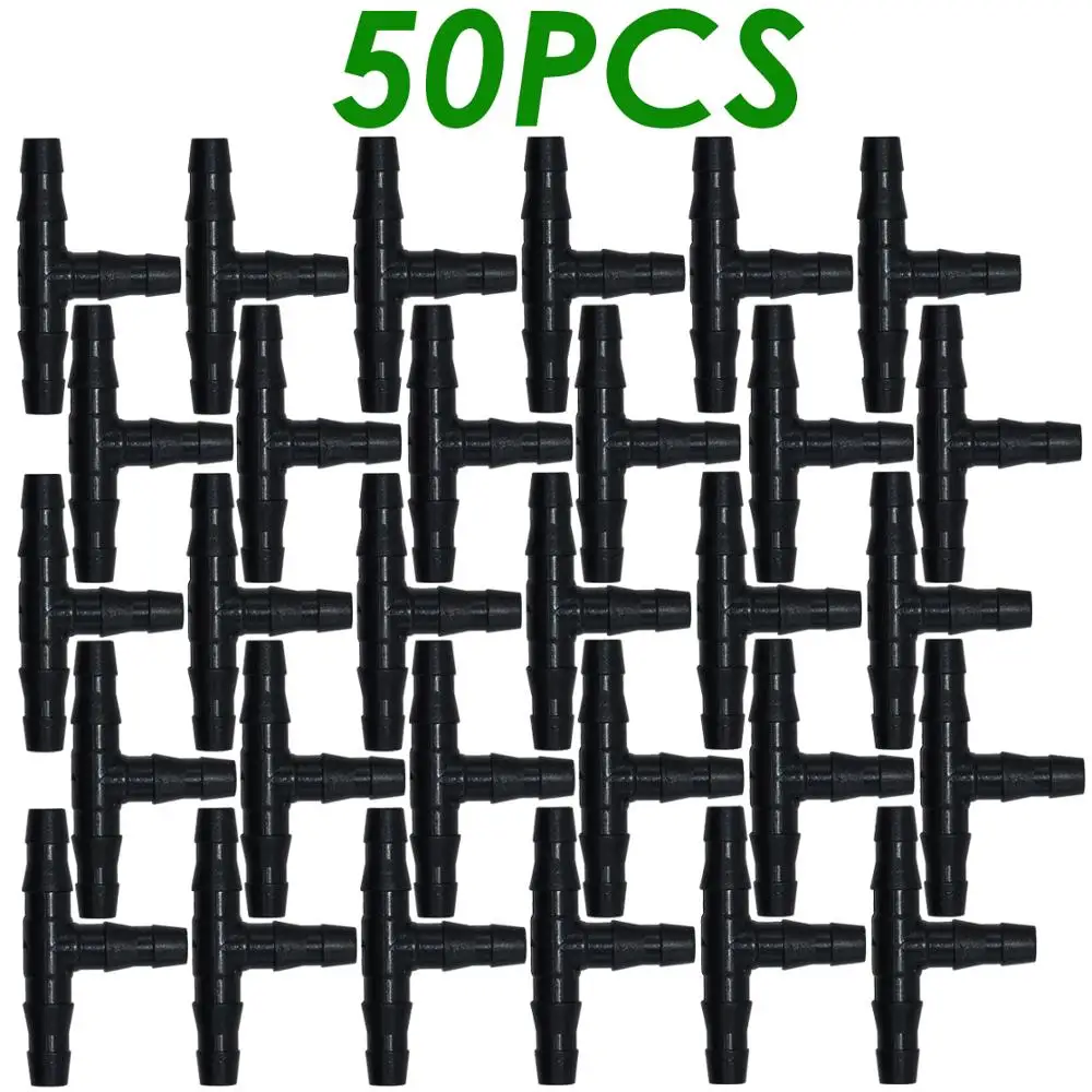 SPRYCLE-conector de junta en T para riego por goteo, herramientas de jardín de 4mm/7mm para manguera de tubo de invernadero, 100 pulgadas, 20-1/4 Uds.