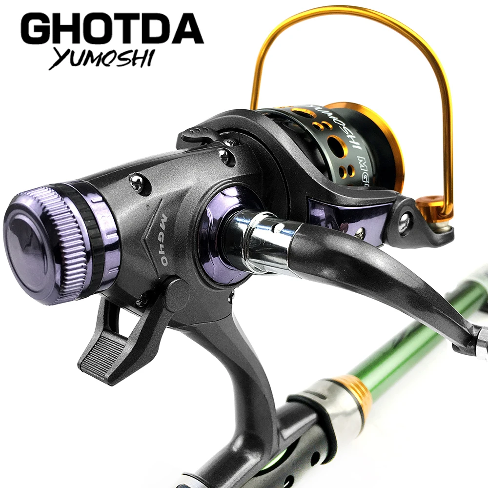 Carrete de pesca giratorio para carpa, sistema de freno delantero y trasero, carrete de Metal, accesorios para herramientas