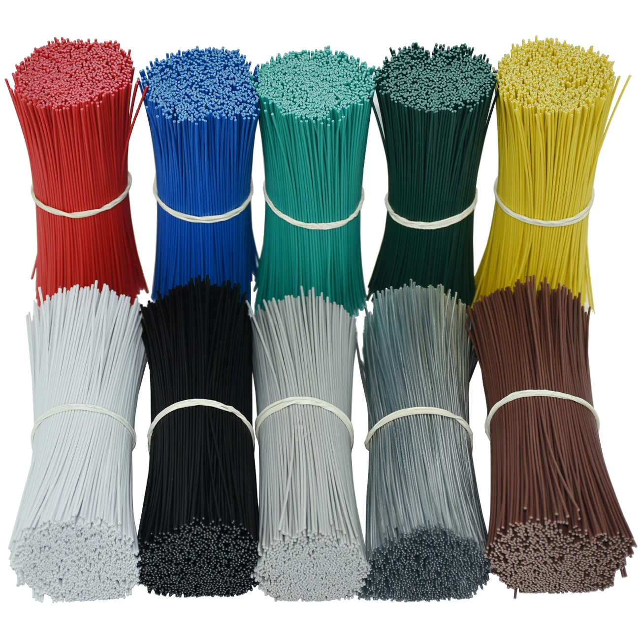 Bridas redondas de hierro reutilizables para jardinería, 100 piezas, para flores, plantas, vides trepadoras, cuerdas recubiertas multifunción