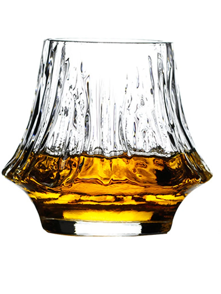 Liu Siyu-copa de vino de estilo japonés, vaso de Whisky con diseño de obras de arte limitado, hecho a mano, montaje de llama Fuji, Edo