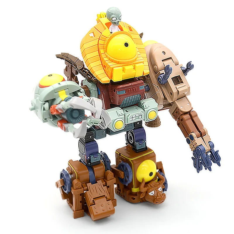 Paquete 5 en 1 de planta vs. Zombie para niños, muñeca Robot BOSS PVZ Zombies, juguetes educativos, modelo de figura de acción de PVC, juguetes, regalo para niños
