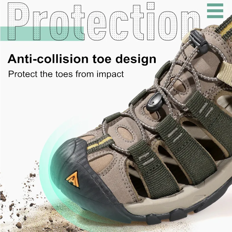 HUMTTO-Sandalias de playa transpirables para hombre, zapatos acuáticos para exteriores, senderismo, Camping, pesca y escalada, verano 2021
