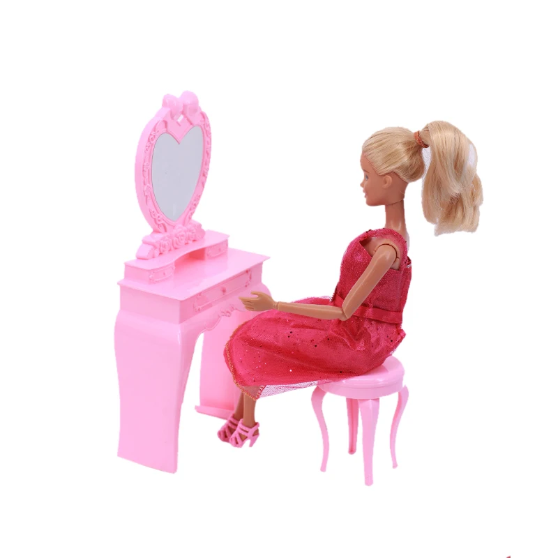 Muebles para Barbiees, accesorios de ropa para muñecas, espejo de cama 1/6, decoración para casa de muñecas, accesorios para muñecas Bjd, casco de comida para Barbies