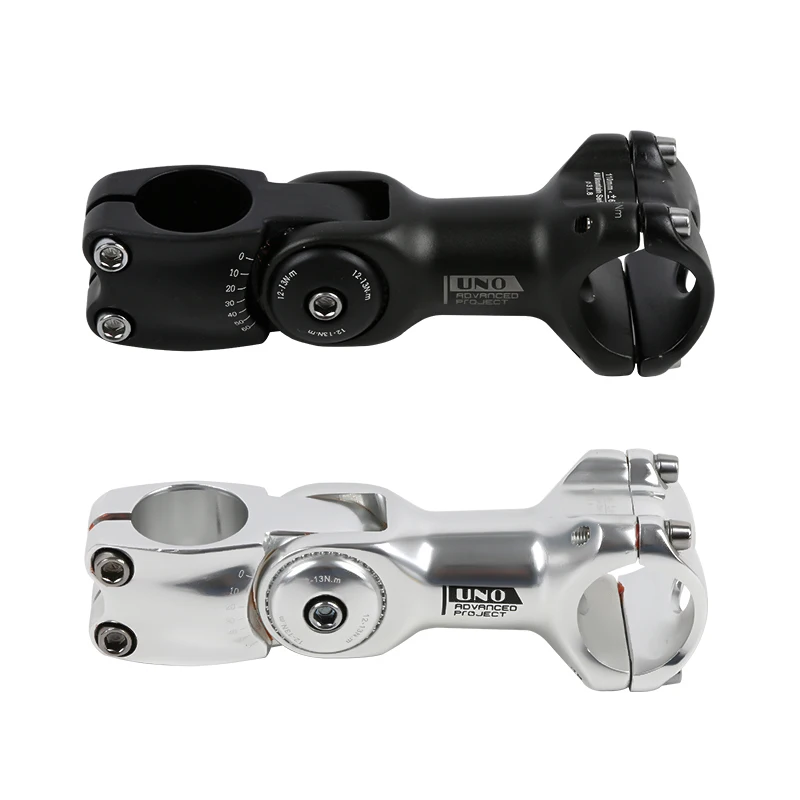 UNO-elevador de manillar de bicicleta ajustable, 25,4mm, 31,8mm, 0-60 grados