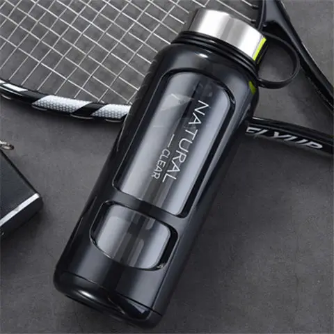 Botella de agua portátil de cristal, taza de gran capacidad de 520/650/1000ml, Fitness, deportes al aire libre, bicicleta a prueba de fugas, escalada, Camping