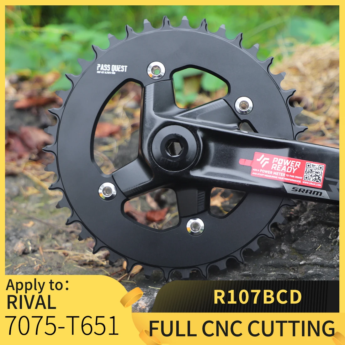 Plato BCD de 107mm para Sram RIVAL CRANK 42T 44T 46T 48T 50T 52T, cadena de bicicleta de carretera 107bcd