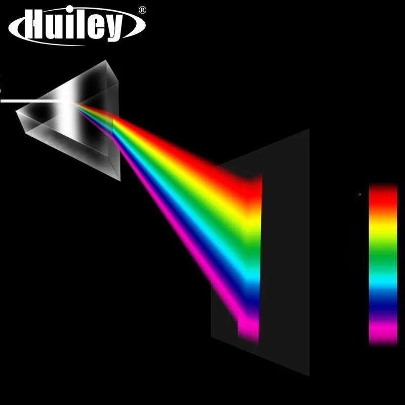Prisma Triangular de vidrio óptico, refractor de física Triple, enseñanza de espectro de luz, enseñanza educativa, 30x30x50mm, niños y estudiantes
