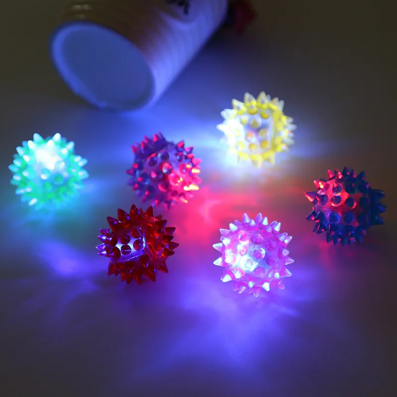 Bola de gato parpadeante LED, bolas brillantes rodantes, juguete colorido para jugar a mascotas