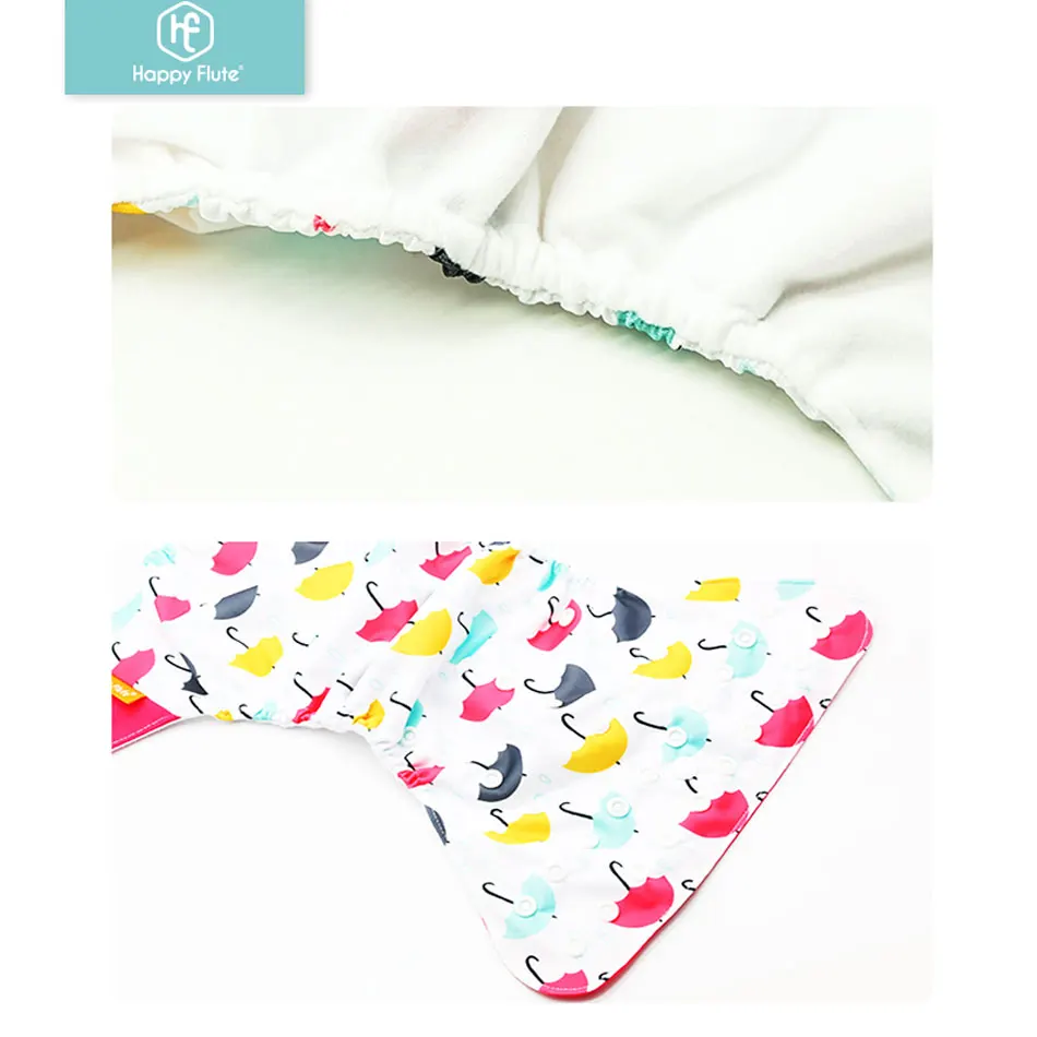 Happyflute 4 unids/set pañal de tela ecológico pañales de bebé reutilizables ecológicos