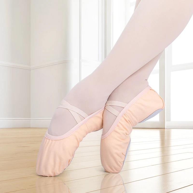 Zapatillas de Ballet para Niñas y Mujeres, Zapatos de Bailarina, Zapatillas de Ballet Planas de Lona con Suela Suave, Zapatillas de Baile para Niños, Zapatos de Práctica de Danza