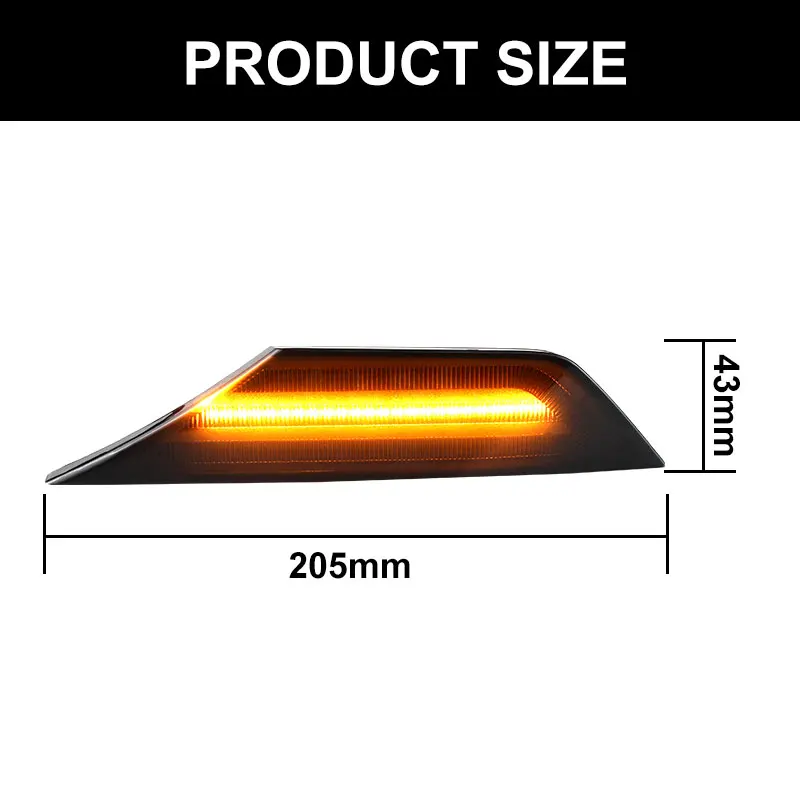 Luces LED de posición lateral para coche, lentes ahumadas, para Honda Civic 2016 2017 2018 2020 OE, 2 uds. # 34300-TET-H01Luces de señal de giro con reflector automático