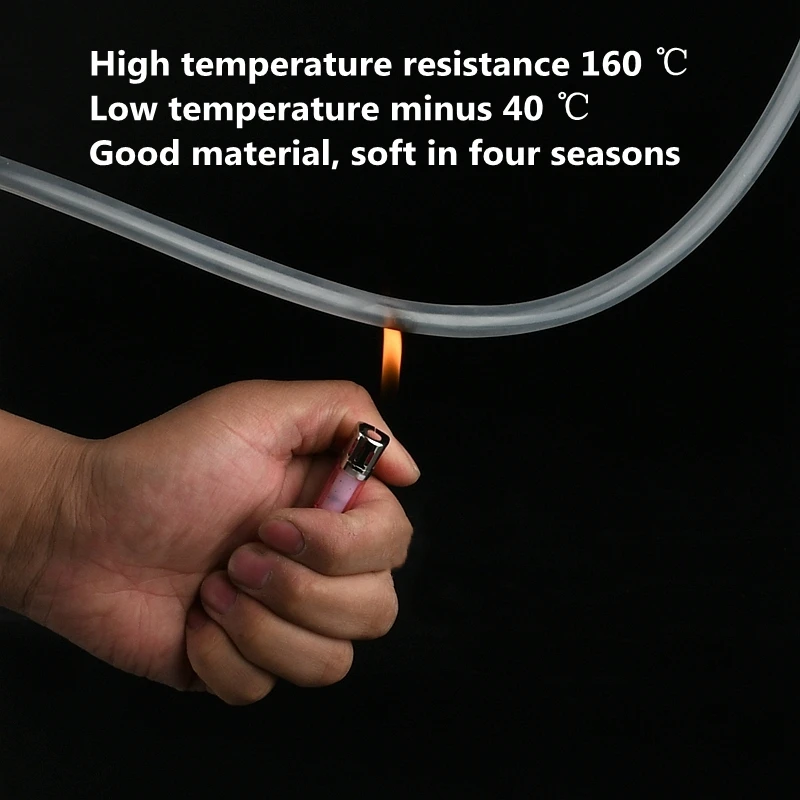 Manguera de goma de silicona transparente de calidad alimentaria, 0,5mm, 1,5mm, 2mm, 3mm, 4mm, 5mm de diámetro exterior, tubo capilar de silicona Flexible