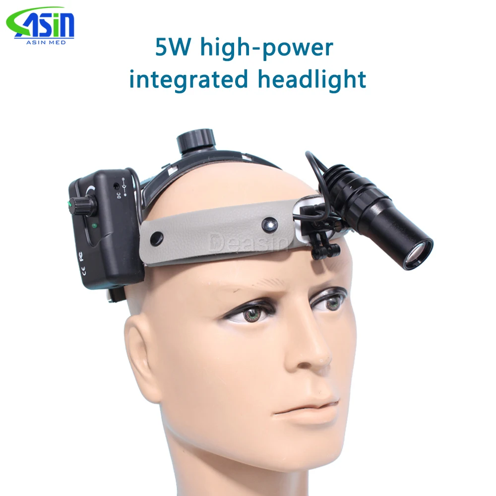 Lámpara de cabeza LED Dental de 5W, faro quirúrgico con brillo Ajustable, para laboratorio Dental