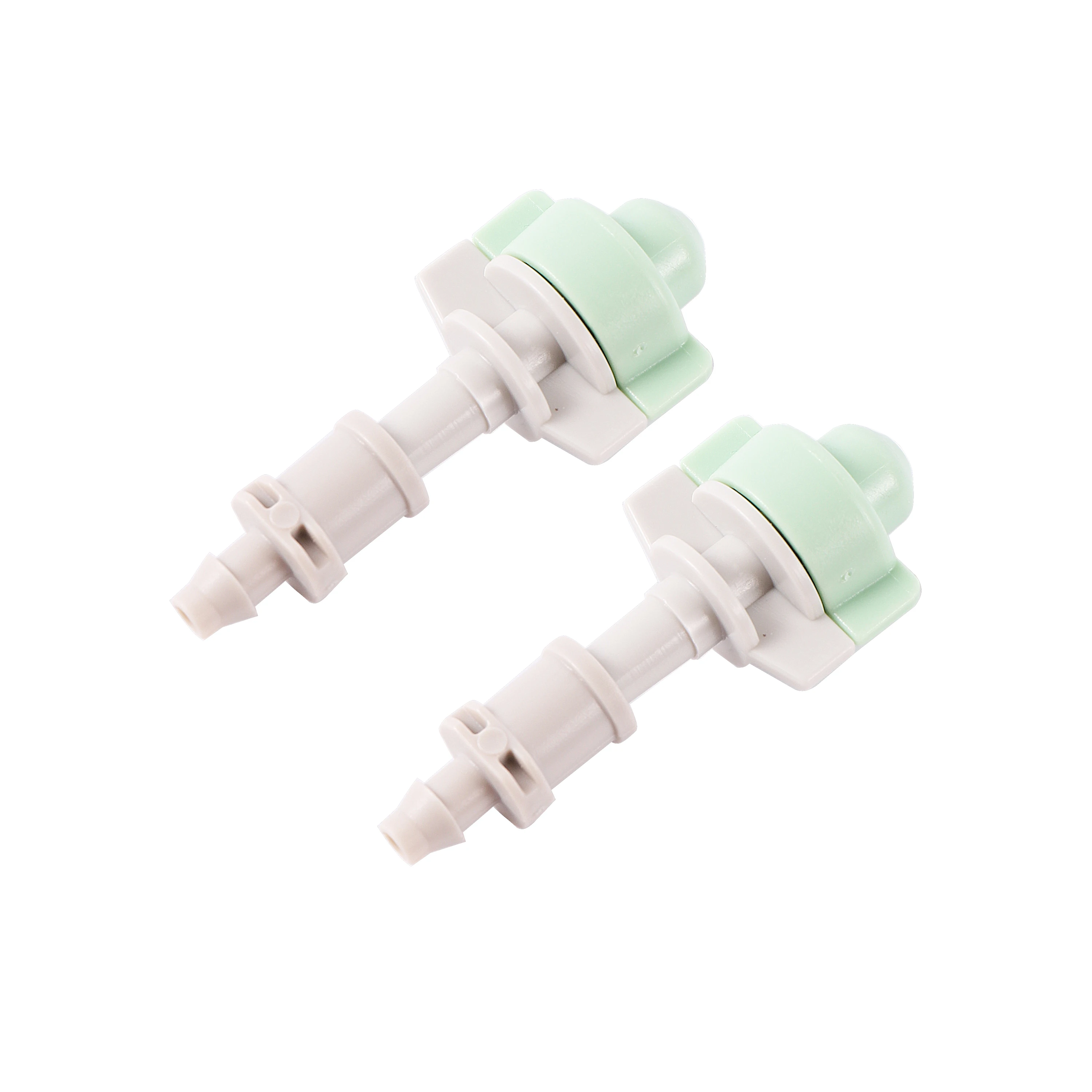 Boquilla de nebulización con puerto de manguera de 4/7mm, Conector de púas, riego de invernadero de jardín, refrigeración, humidificación, pulverizador de atomización, 10 Uds.