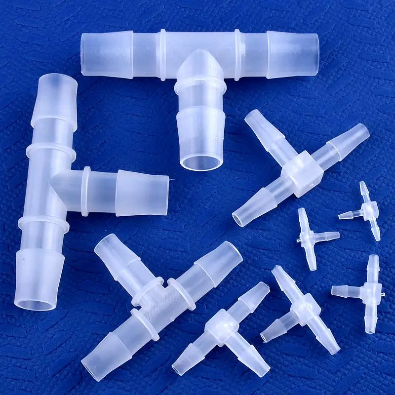 5 ~ 200 Uds 1,6 ~ 15,8mm conectores en T de plástico adaptador de tanque de peces de acuario manguera de bomba de aire juntas de Pagoda sistema de riego junta de tubería